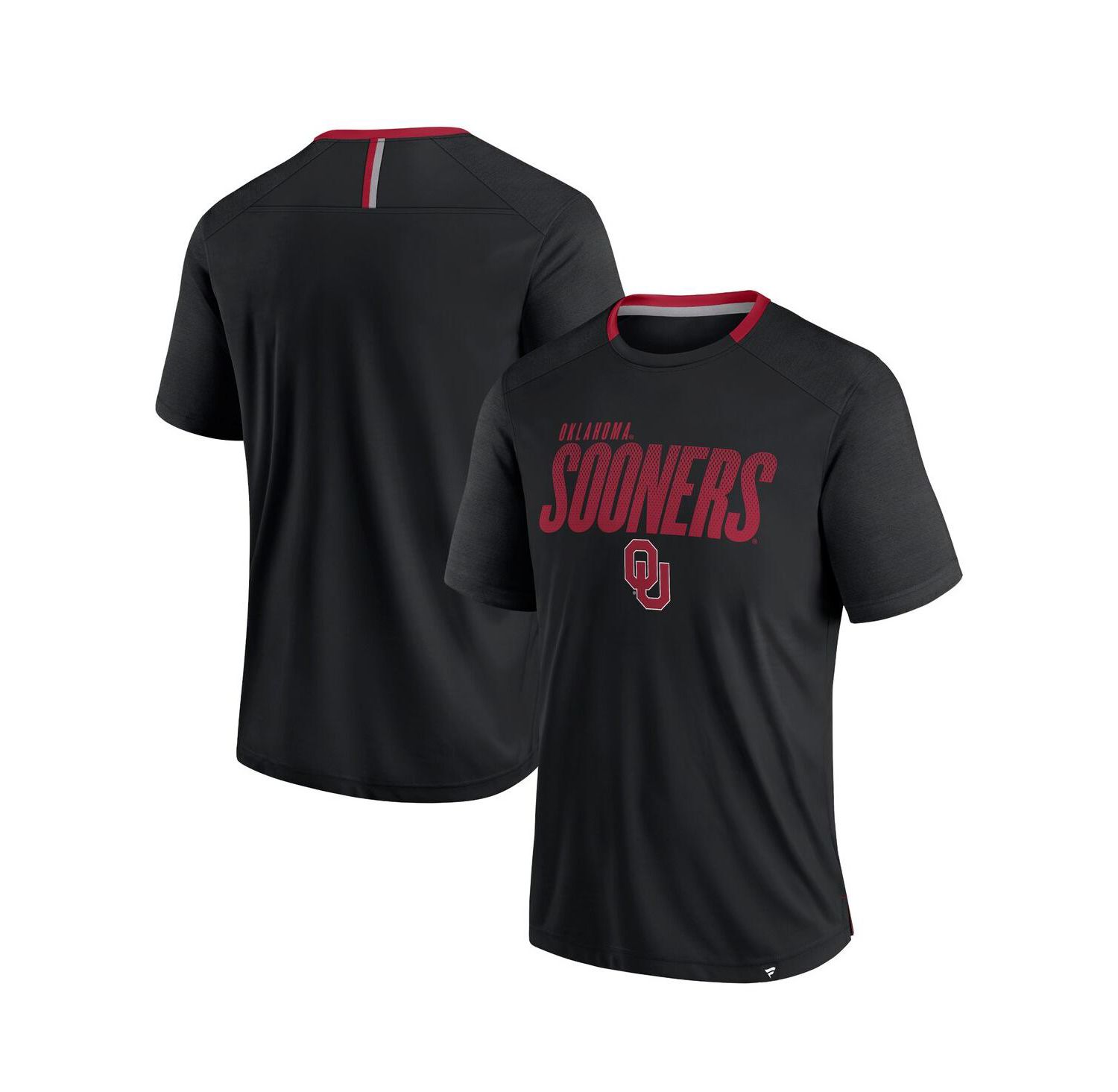 Men's Black Oklahoma Sooners Defender Fade Slant T-Shirt