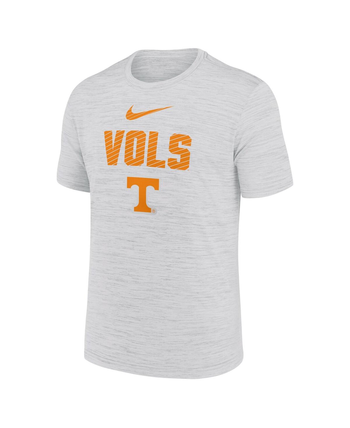 Nike Men's White Tennessee Volunteers Campus Slant Velocity Performance T-shirt In Gray