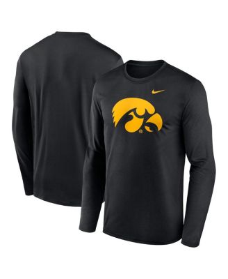 Nike - Men's Black Iowa Hawkeyes Primetime Primary Legend Long Sleeve T-shirt