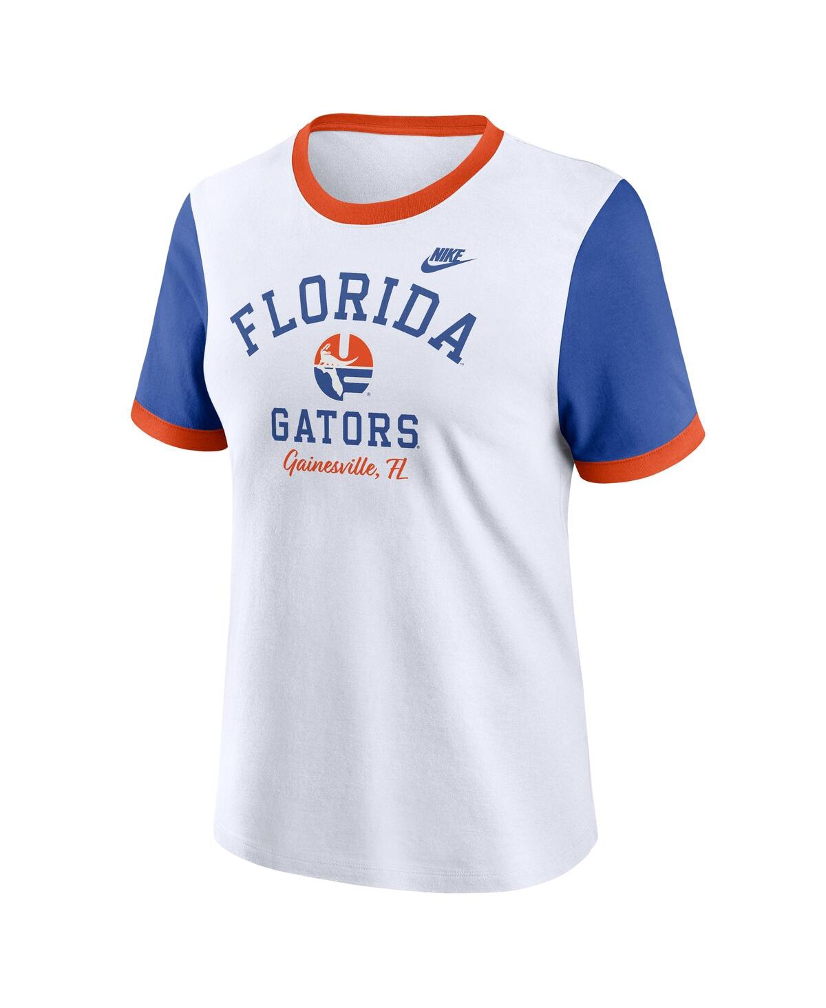 Nike Women's White Florida Gators Legacy Fundamental Expression Tri-blend T-shirt In White
