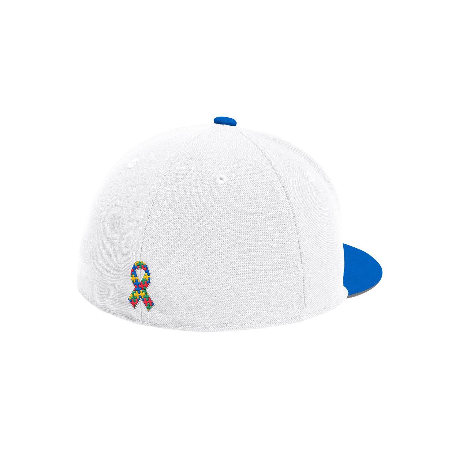 Men's White Kansas Jayhawks On-Field Fitted Baseball Hat