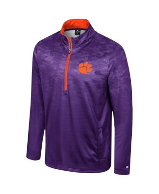 Men's Purple Clemson Tigers The Machine Half-Zip Jacket