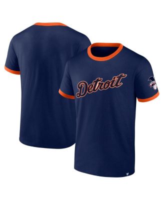 Fanatics - Men's Navy Detroit Tigers Forced Out Ringer T-Shirt