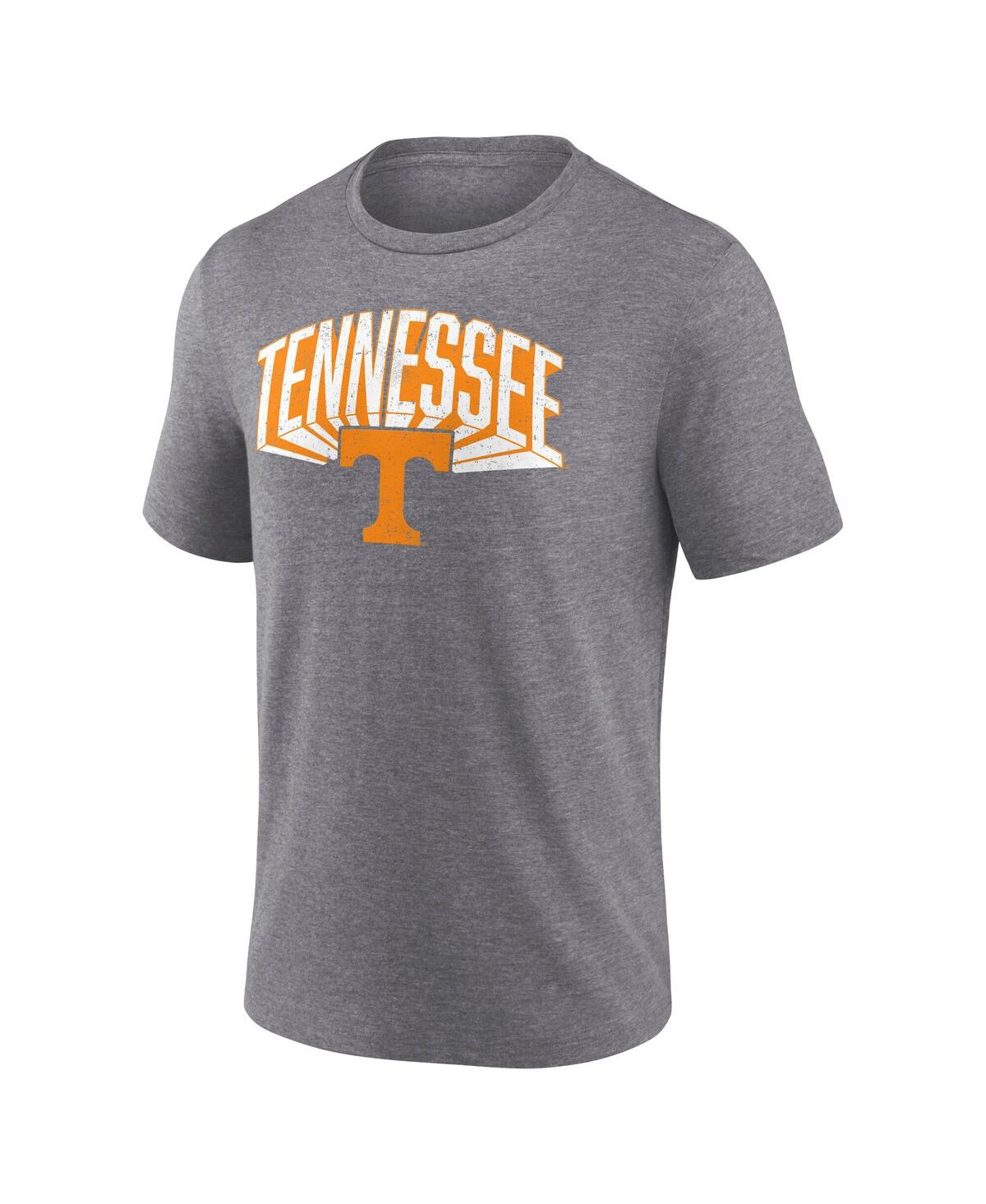 Fanatics Men's Gray Tennessee Volunteers Heritage Tri-blend 3d Burst T-shirt