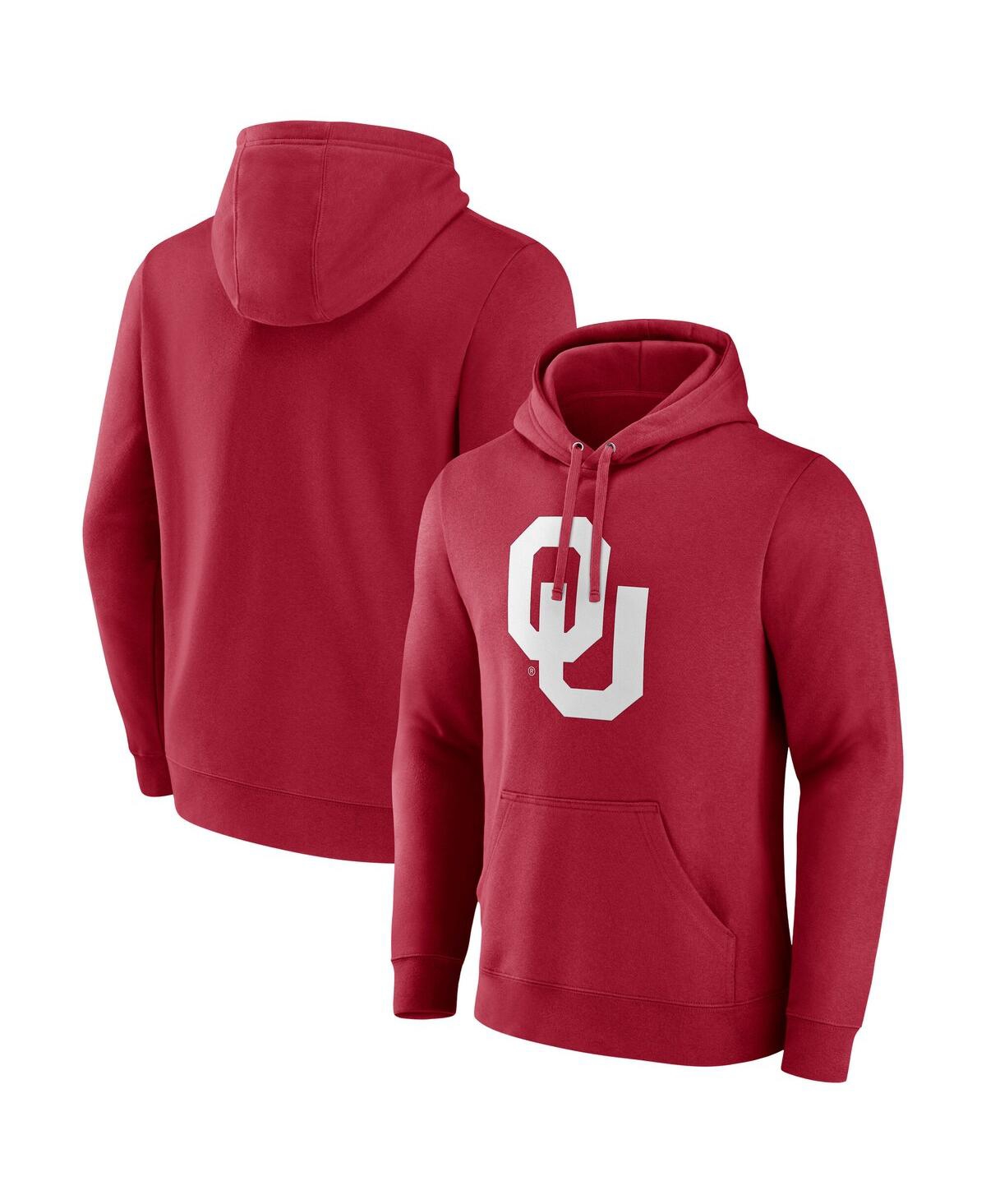 Fanatics Men's Crimson Oklahoma Sooners Fleece Pullover Hoodie In Crimson
