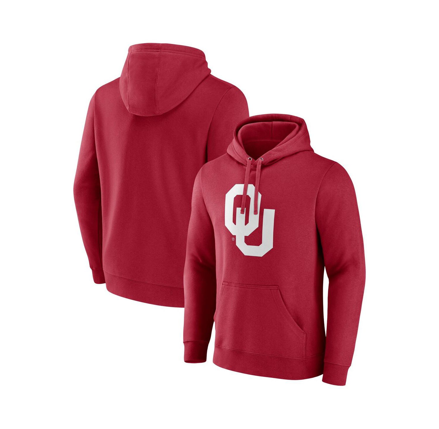 Men's Crimson Oklahoma Sooners Fleece Pullover Hoodie