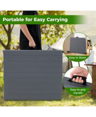 6 ft Portable Folding Table 350 LBS Fold-in-Half Table with HDPE Tabletop