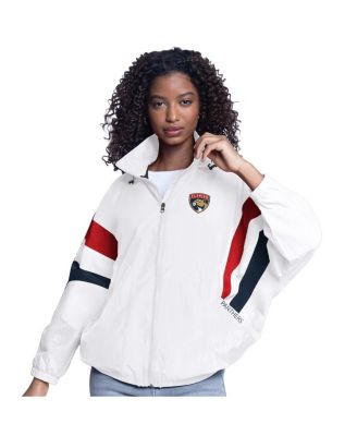 G-III Sports by Carl Banks - Women's&nbsp; White Florida Panthers Game News Oversized Full-Zip Hoodie Jacket