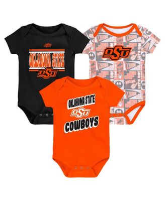 Outerstuff - Newborn Orange Oklahoma State Cowboys Sunday Comics 3-Pack Bodysuit Set