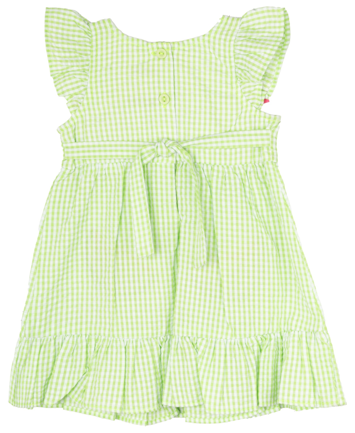 Rare Editions Baby Girls Watermelon Seersucker Dress In Lime