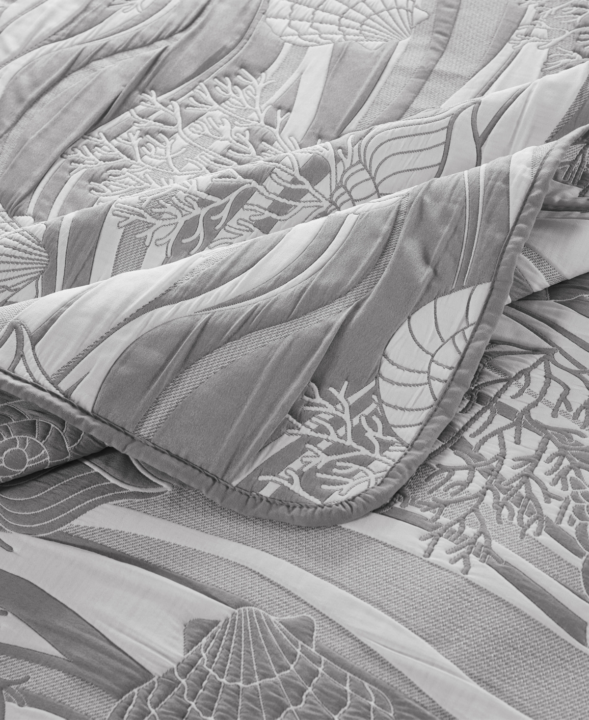 Greenland Home Fashions Dover Reversible Matelasse 2-pc. Coverlet Set, Twin In Harbor Gray