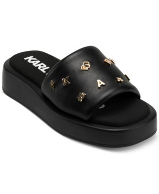 KARL LAGERFELD PARIS Women's Opal Studded Sandals - Macy's
