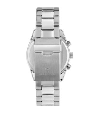 Men's Multifunction Stainless Steel Metal Band Watch, 43mm
