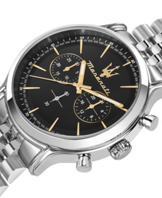 Men's Chronograph Stainless Steel Metal Band Watch, 42mm