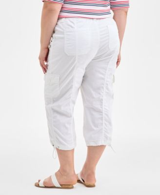 Plus Size Cargo Capri Pants