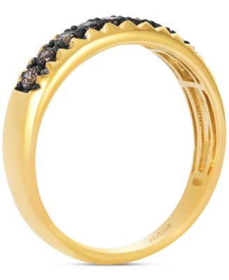 Chocolatier&reg; Men's Chocolate Diamond Band (1/2 ct. t.w.) in 14k Gold 