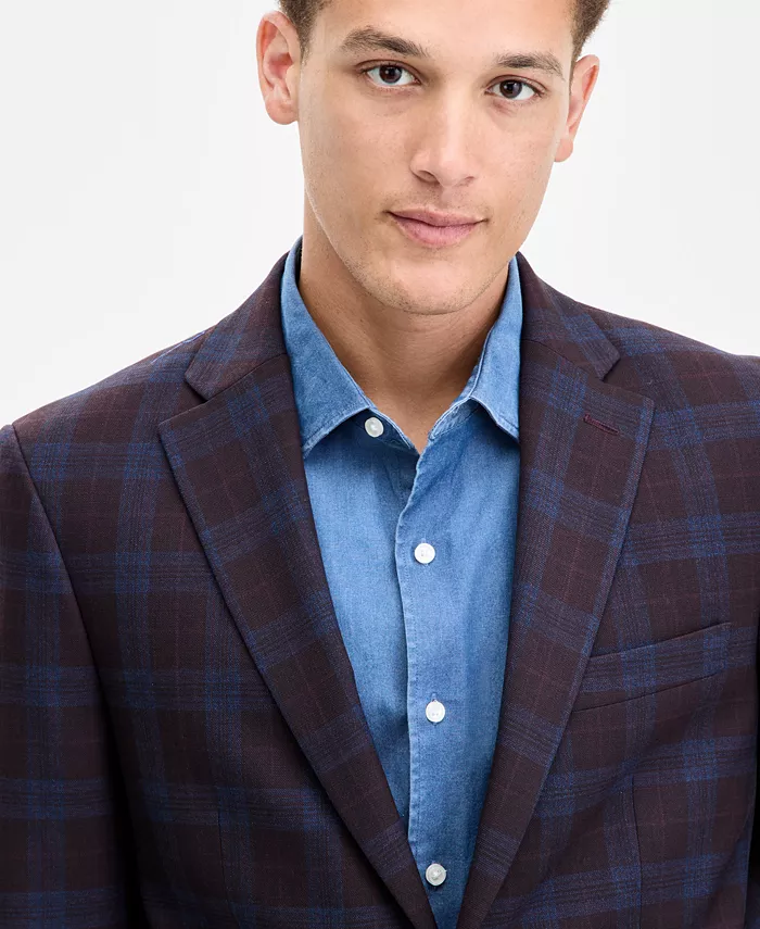 Men's Modern-Fit Check Sport Coat - thumbnail 3