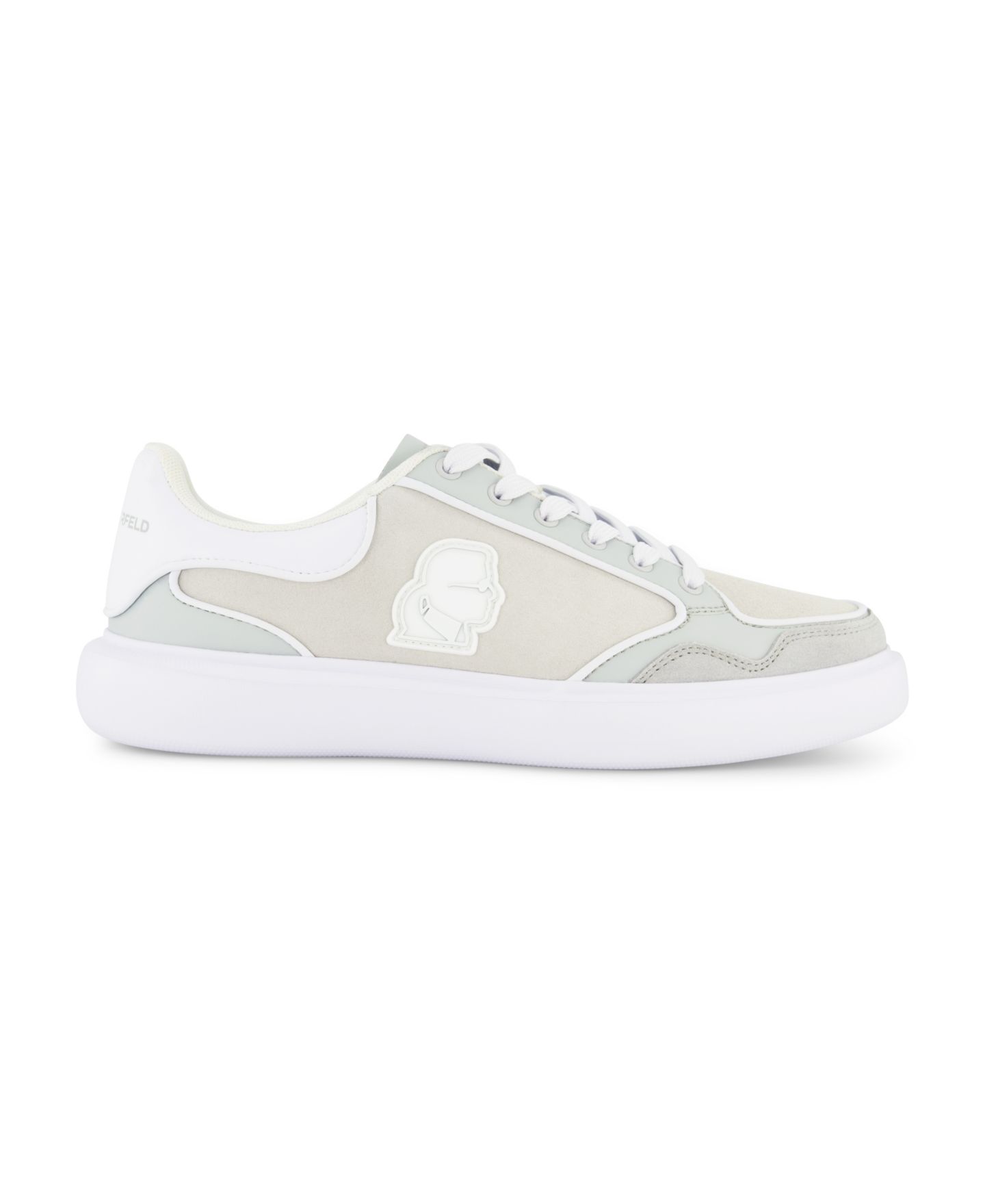 Мужские кроссовки KARL LAGERFELD PARIS Side Patch Court Lace Up, цвет: Мятный — фото 2