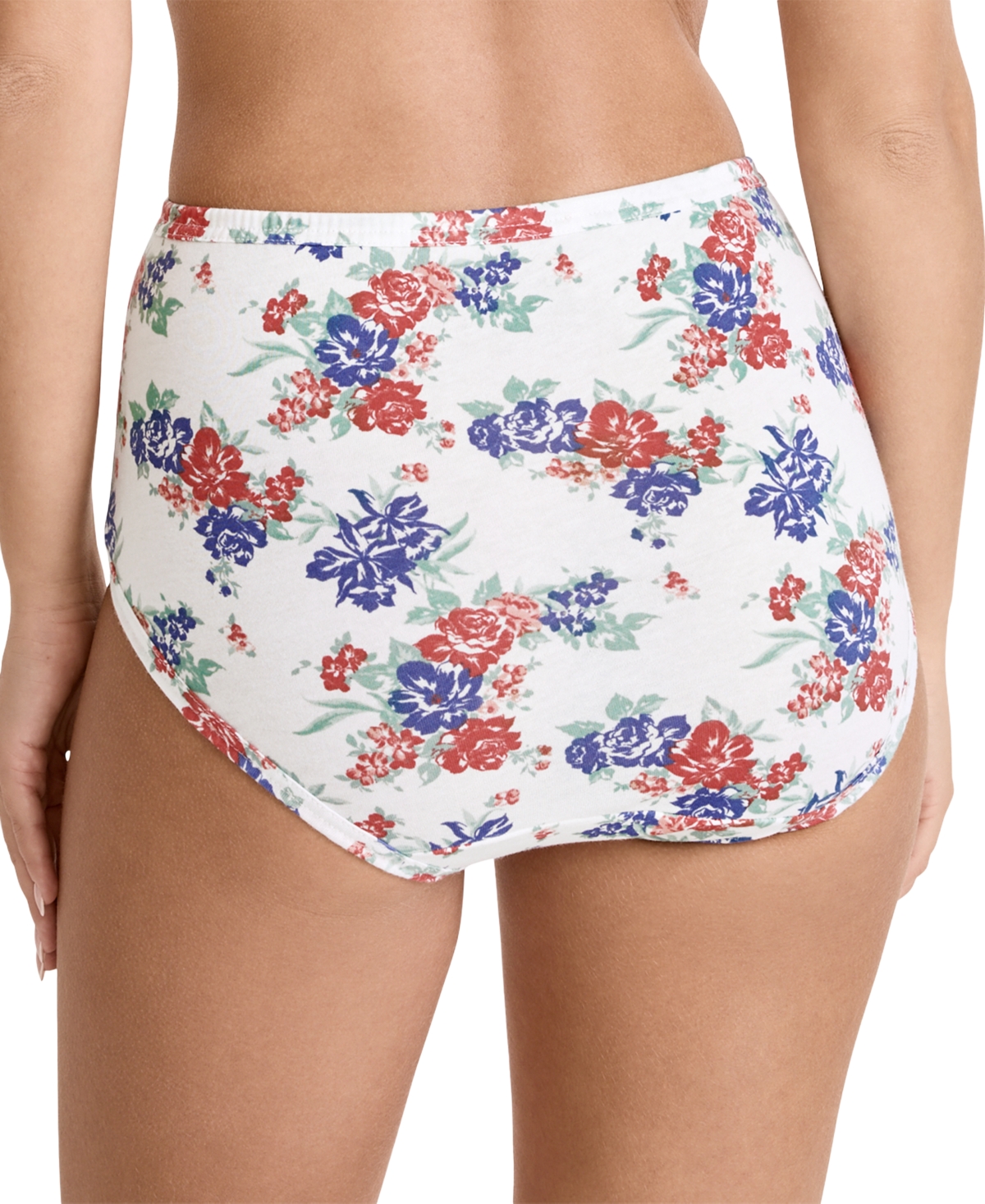 Jockey Elance French Cut 3 Pack Underwear 1485 1487, Extended Sizes In Future Dusk,brush Dot Grape-print,floral