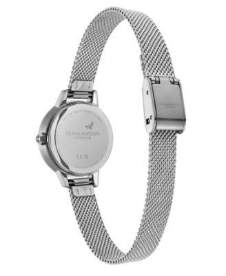 Women's Mini Classic Silver Tone Stainless Steel Mesh Bracelet Watch, 23mm