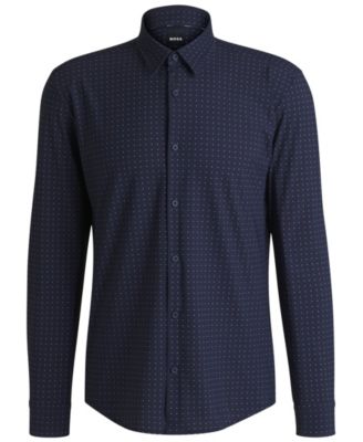 Men's Stretch Jersey Slim-Fit Dress Shirt