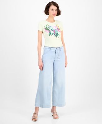 Women's Embellished Graphic Print Short-Sleeve T-Shirt