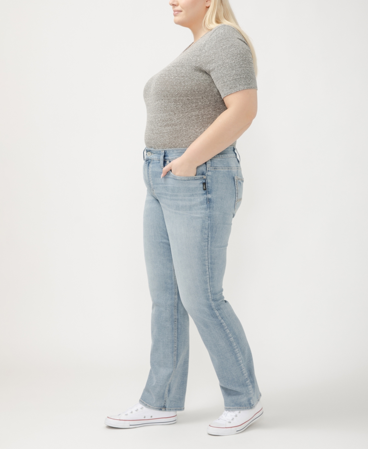 Shop Silver Jeans Co. Plus Size Suki Mid Rise Curvy Fit Slim Bootcut Jeans
