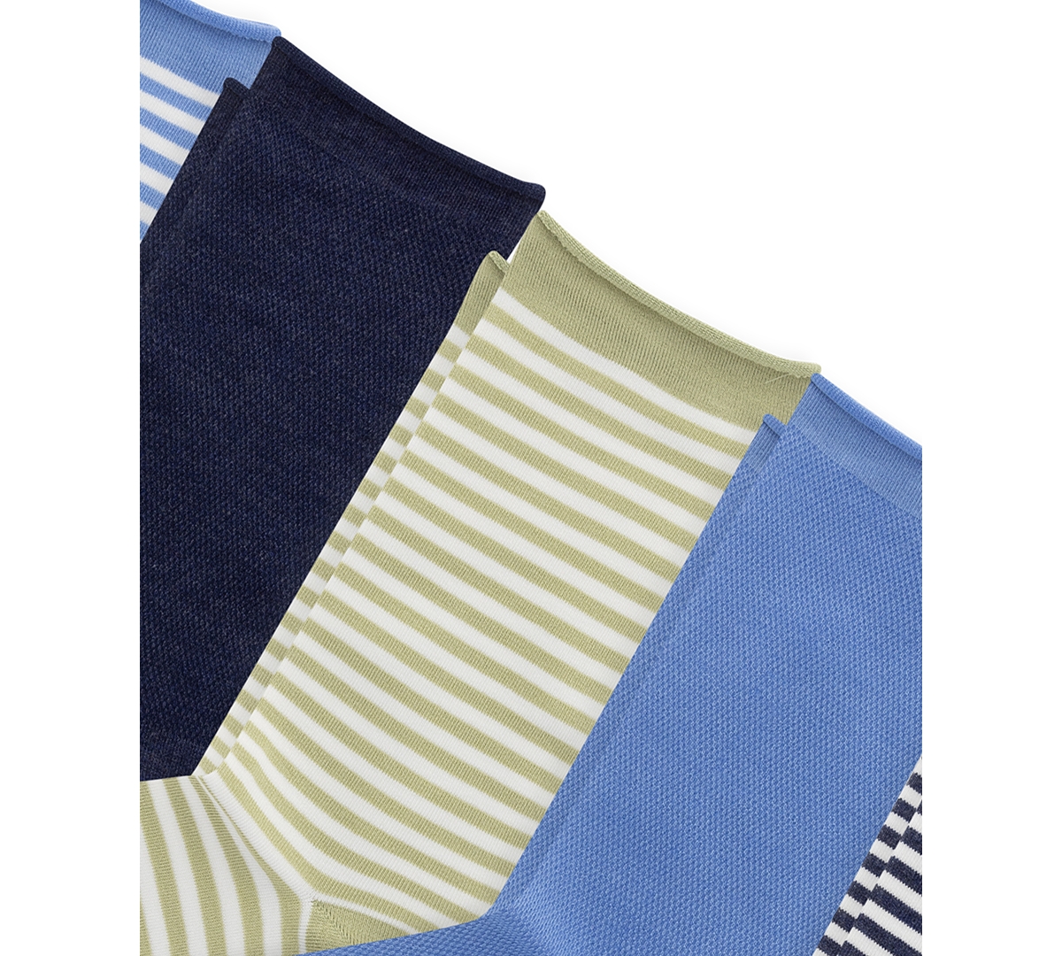 RALPH LAUREN WOMEN'S 6-PK. STRIPED ROLL-TOP SOCKS L3227PK2 