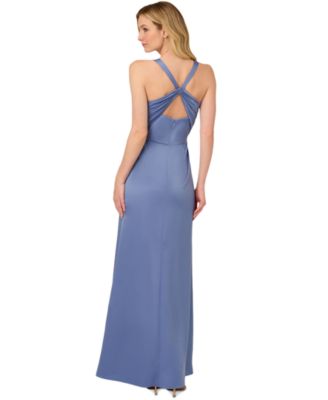 Women's Square-Neck Satin Gown