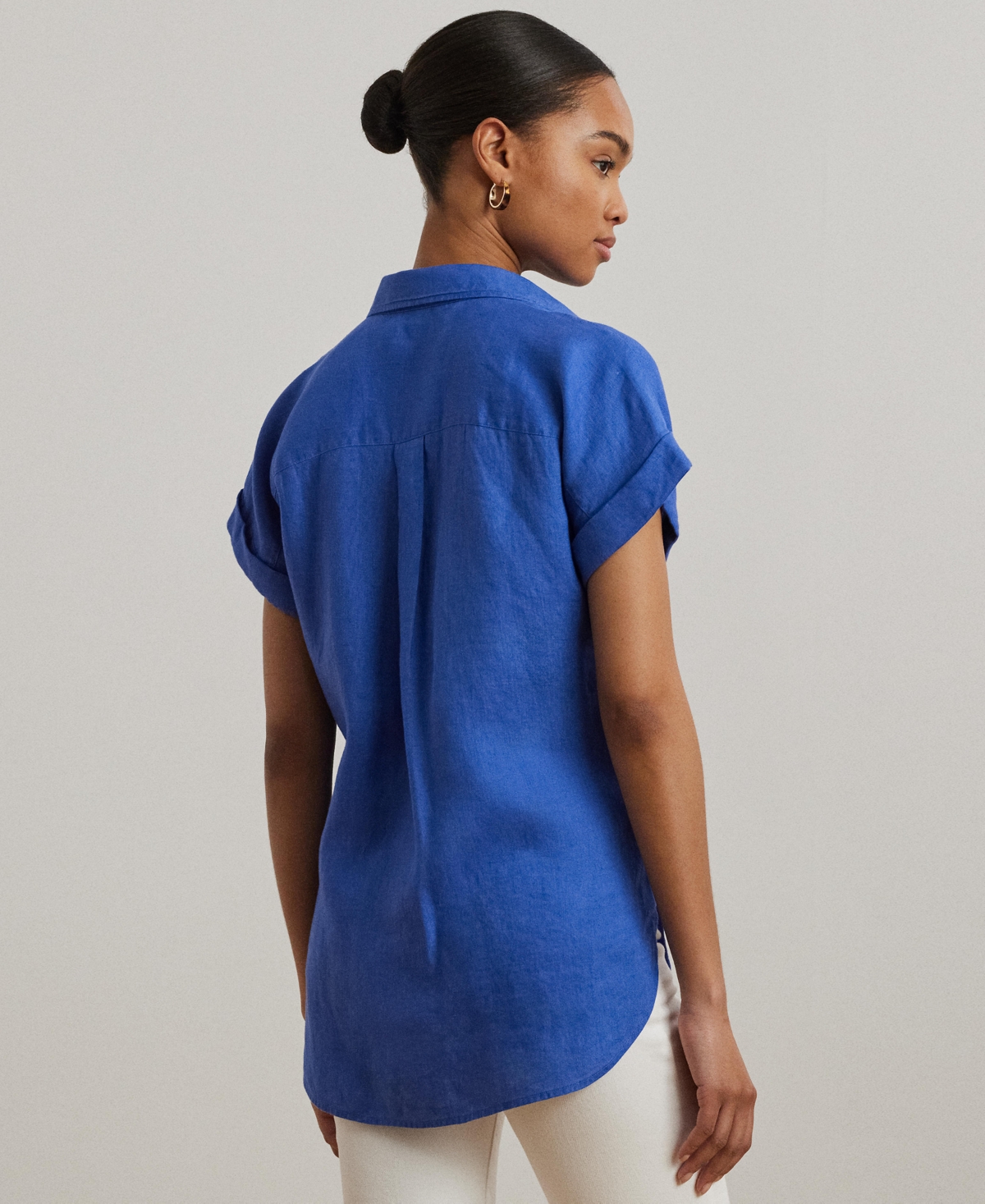 Shop Ralph Lauren Dolman-sleeve 100% Linen Shirt, Regular & Petite