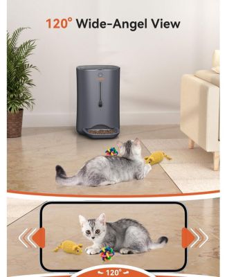 Automatic Dog Feeder with Camera, 7L Pet Feeder with 1080P HD Video, APP Control, 5G WiFi Smart Feeder for Dogs & Cats