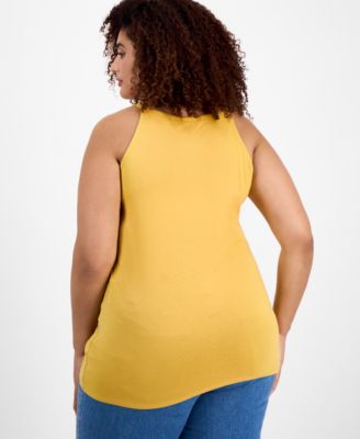 Trendy Plus Size Halter Tank Top