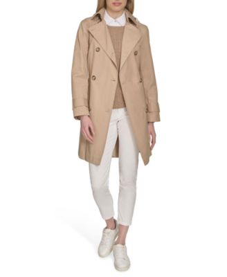 Women's 36 1/2” D/B Trench Coat With Removable Hood