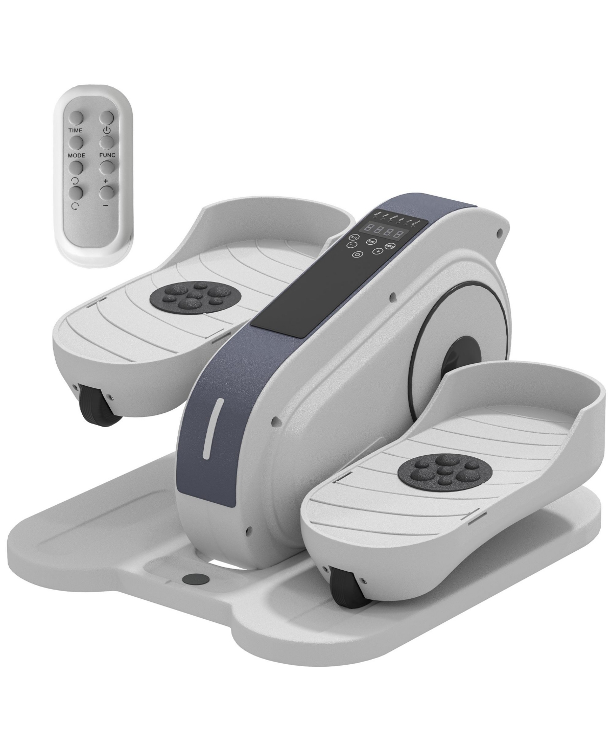 Under Desk Elliptical Machine with Remote Control, 10 Speeds - White