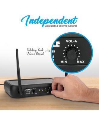 VHF Fixed Frequency with Adjustable Volume Control Wireless Microphone System