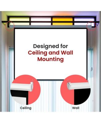 Universal 84-Inch Roll-Down Manual Projection Screen (50.3" x 67.3")