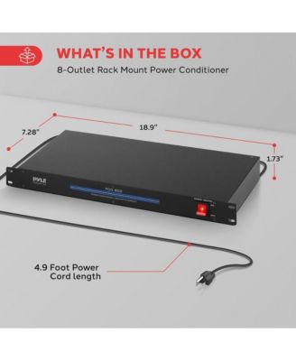 19" Rack Mount 1800 Watt Power Conditioner with 8 Outlets