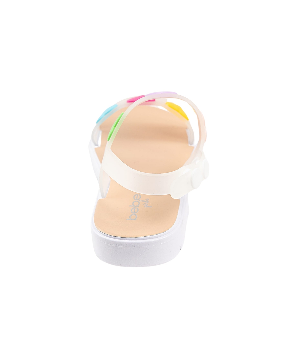 Bebe Little Girls Trendy And Comfortable With Charms Sandals In Pastel Multi