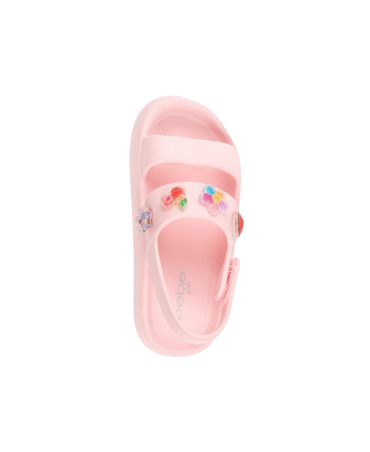 Bebe Little Girls Cute And Comfortable Summer With Charms Sandals In Blush