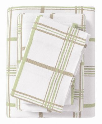Ultra-Soft Turkish Cotton Plaid Flannel Sheet Set