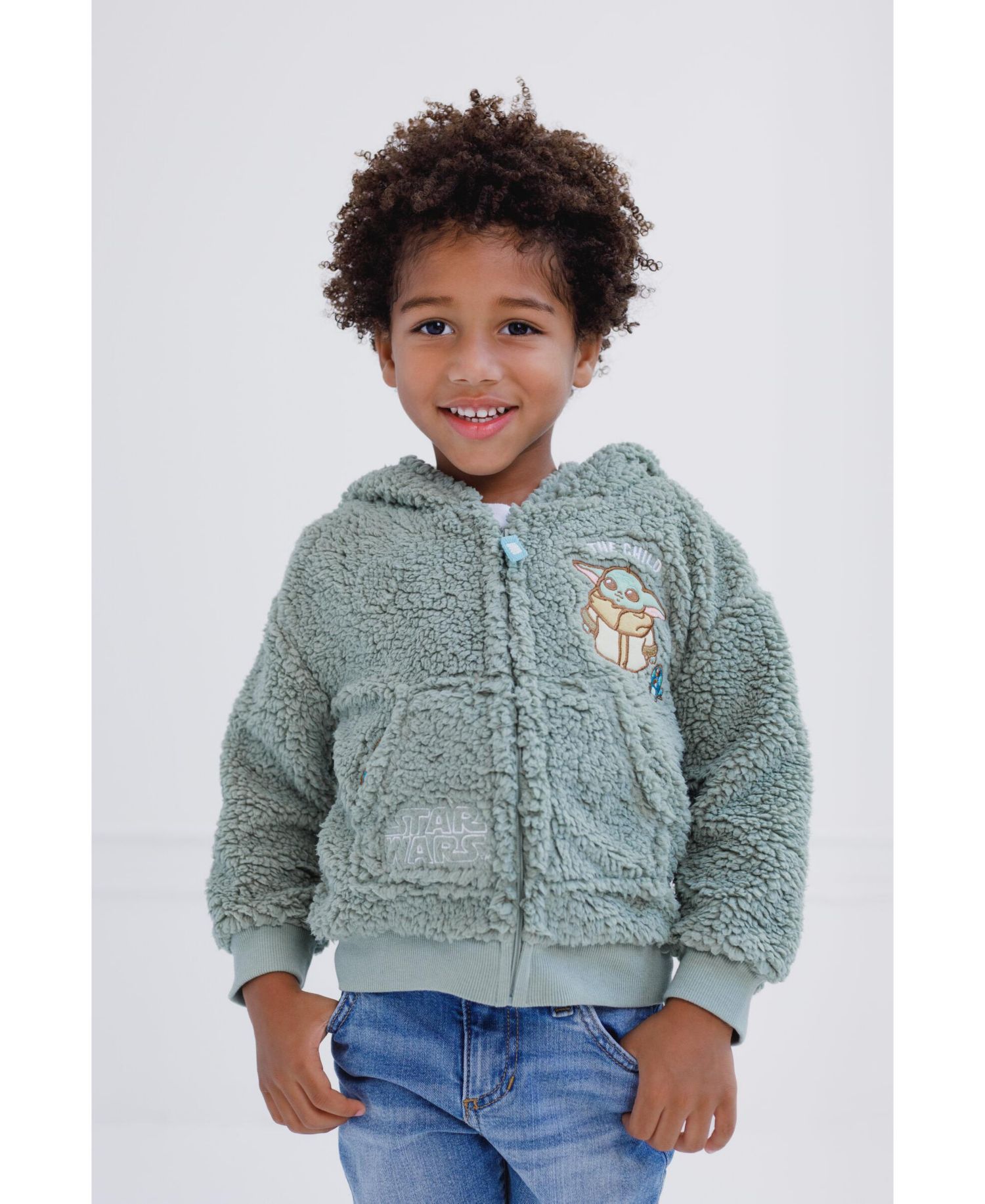 Toddler Boys Star Wars Grogu Cozy Sherpa Cosplay Hoodie