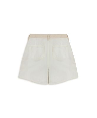 Women's Mini Denim Shorts with Metal Button Accessories