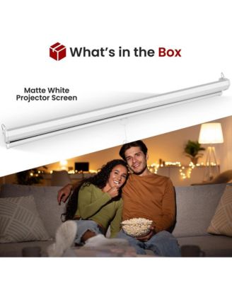 Universal 72-Inch Roll-Down Manual Projection Screen Matte White (42.5" x 56.6")