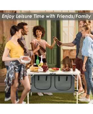 Height Adjustable Folding Camping  Table