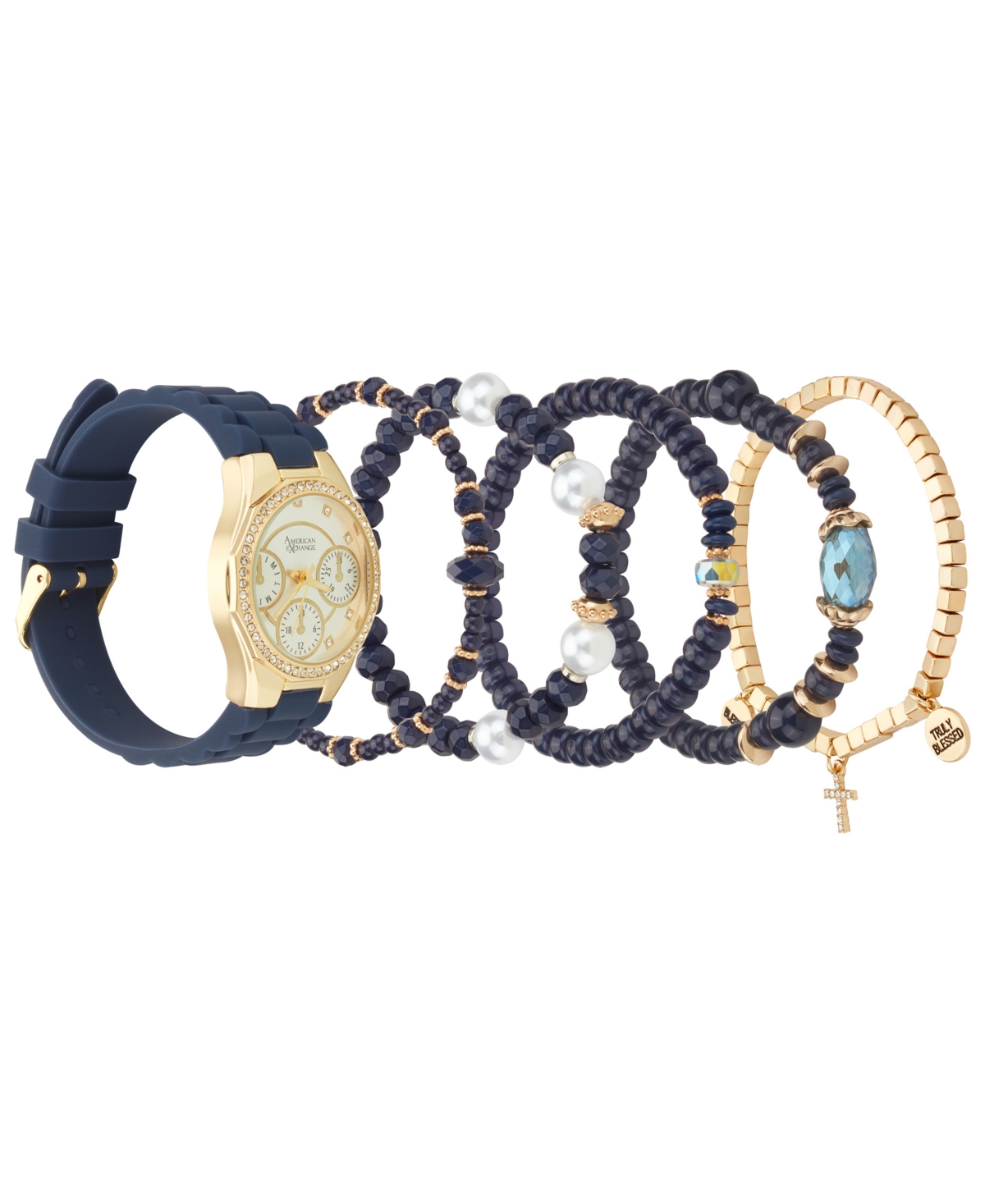 Jessica Carlyle Women's Matte Navy Silicone Strap Analog Watch, 35mm In Matte Navy