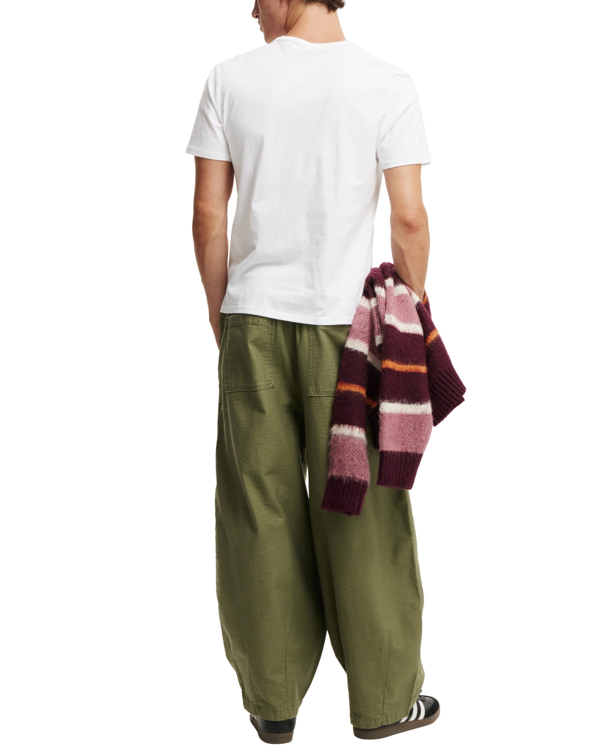 Shop Cotton On Men's Super Baggy Pants In Military Green