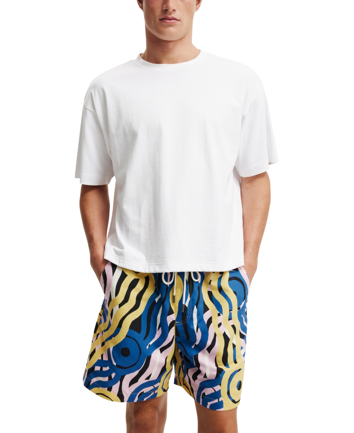 Shop Cotton On Men's Baggy Fit Shorts In Black,lilac,gold,tylah Saunders