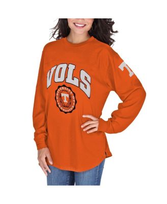 Pressbox - Women's Tennessee Orange Tennessee Volunteers Edith Long Sleeve Oversized Top