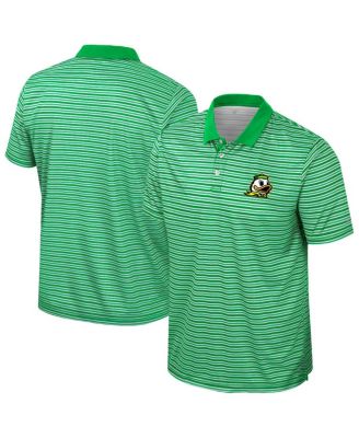 Colosseum - Men's Green Oregon Ducks Striped Polo