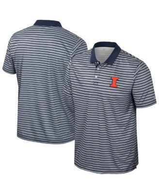 Colosseum - Men's Navy Illinois Fighting Illini Striped Polo